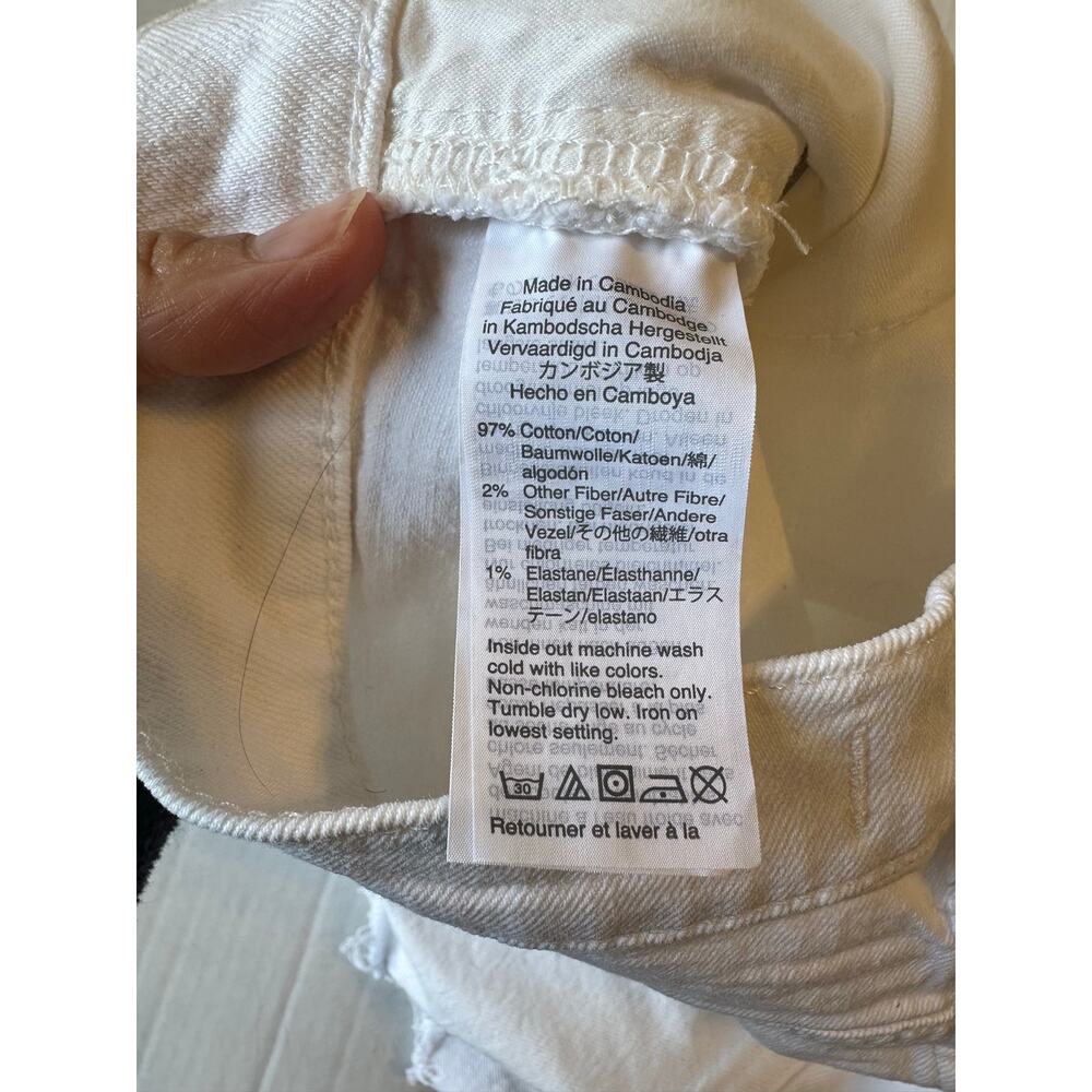 Madewell High Rise White Denim Cutoff Shorts - Size 26 - Picture 4 of 8